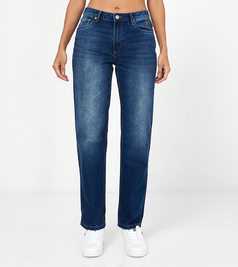 Beverly Hills Polo Club Slim Fit Faded Mid Rise Jeans