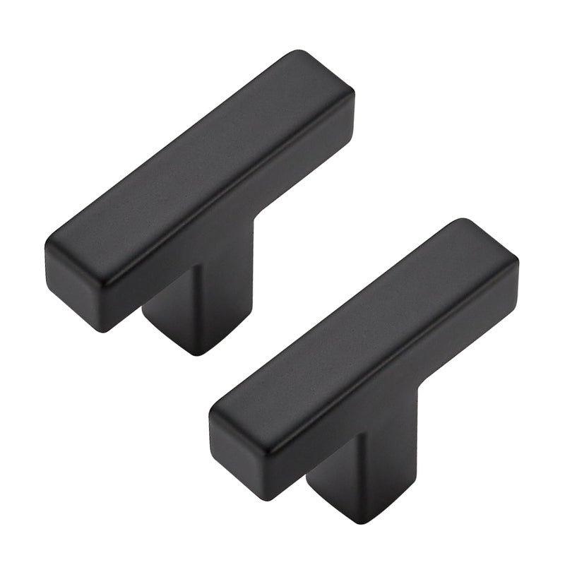 Ravinte Decor 30 Pack Matte Black Cabinet Knobs Kitchen Cabinet Knobs Black Cabinet Pulls for Kitchen Cabinet Drawer Stainless Steel Dresser Knobs for Cabinet Hardware 2in Length Single Hole Square - Image 2