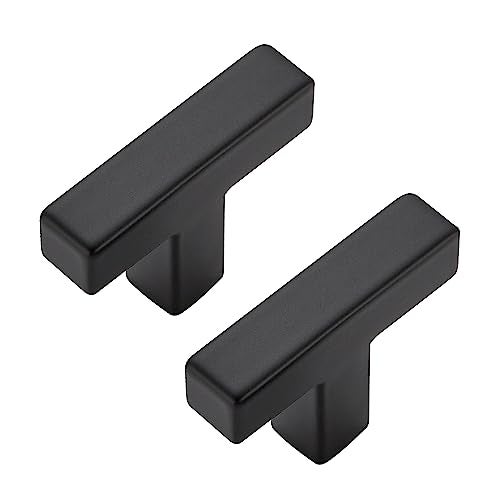 Ravinte Decor 30 Pack Matte Black Cabinet Knobs Kitchen Cabinet Knobs Black Cabinet Pulls for Kitchen Cabinet Drawer Stainless Steel Dresser Knobs for Cabinet Hardware 2in Length Single Hole Square - Image 1