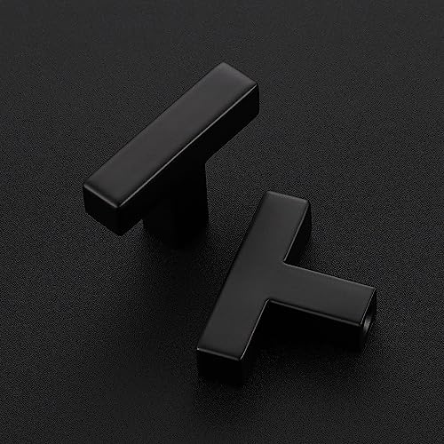 Ravinte Decor 30 Pack Matte Black Cabinet Knobs Kitchen Cabinet Knobs Black Cabinet Pulls for Kitchen Cabinet Drawer Stainless Steel Dresser Knobs for Cabinet Hardware 2in Length Single Hole Square - Image 3