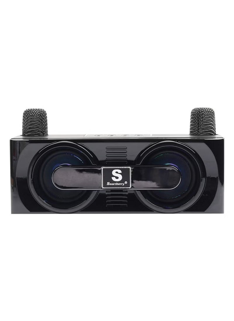 Smart Berry Portable Wireless Karaoke Speaker M24 – Bluetooth Speaker with Wireless Microphone, High-Quality Sound, LED Lights, Rechargeable – Perfect for Home, Parties, Outdoor Fun, and Karaoke Sessions - Image 1