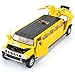 LOVEPOSELY 132 Hummer H2 Car Model Diecast Car Toy with Sound and Light Alloy Stretch Limousine Pull Back Toy Vehicle for Adult Kids Boys Girls Yellow - Image 2