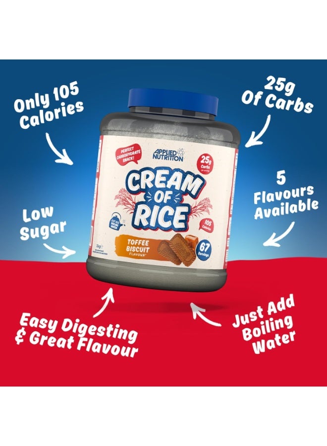 Applied Nutrition Cream Of Rice, Toffee Biscuit Flavor, 2Kg, 67 Serving - Image 3