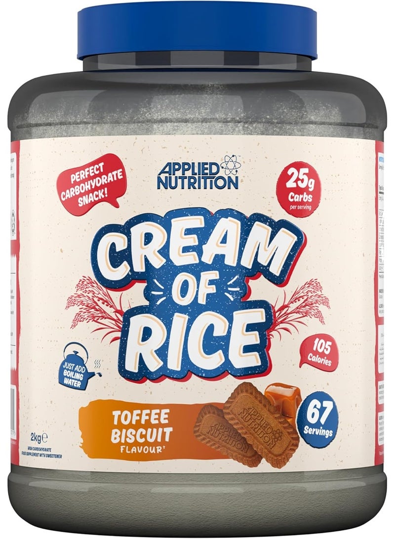Applied Nutrition Cream Of Rice, Toffee Biscuit Flavor, 2Kg, 67 Serving - Image 1