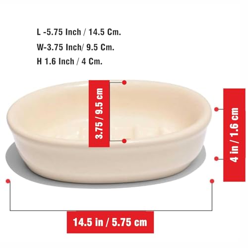 BRANCO URO Plastic Soap Dish Set, Soap Dish for Bathroom, Soap Holder Soap-Case Combo Set, Pack of 2, White (Multicolor, Oval) - Image 5