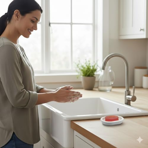 BRANCO URO Plastic Soap Dish Set, Soap Dish for Bathroom, Soap Holder Soap-Case Combo Set, Pack of 2, White (Multicolor, Oval) - Image 3