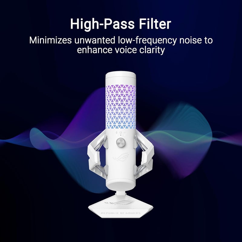 ASUS ROG Carnyx USB Gaming Microphone - Moonlight White - Image 4
