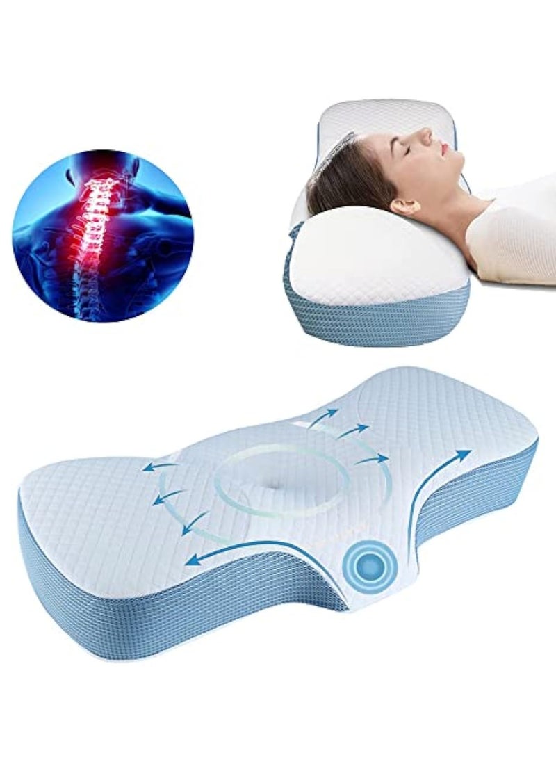 Arabest Pillow, Memory Foam Pillow, Neck Pillow, Sleeping Bed Pillow Ergonomic Cervical Pillow, Side Sleeper Back Sleeper Stomach Comfort Orthopedic Pillow  - Image 1