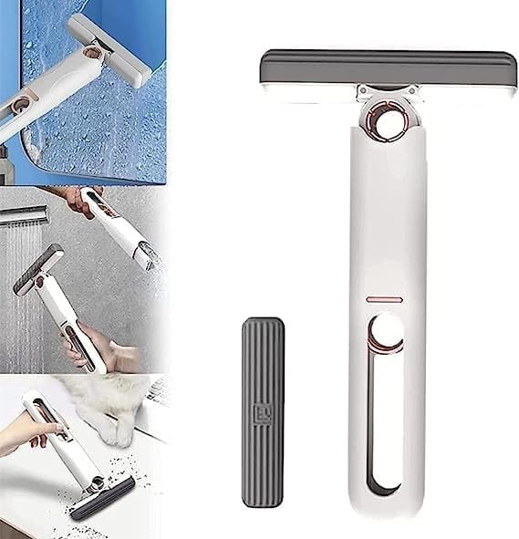 AMENDAS AMENDAS Mini Portable Mop Short Handed Mini Mop for Cleaning Glassware and Bathroom Mops Floor Cleaning Mop Mini Portable Short Hand Held mop Windows_Mirror Wall_Tiles_Desktop_Multicolor - Image 3
