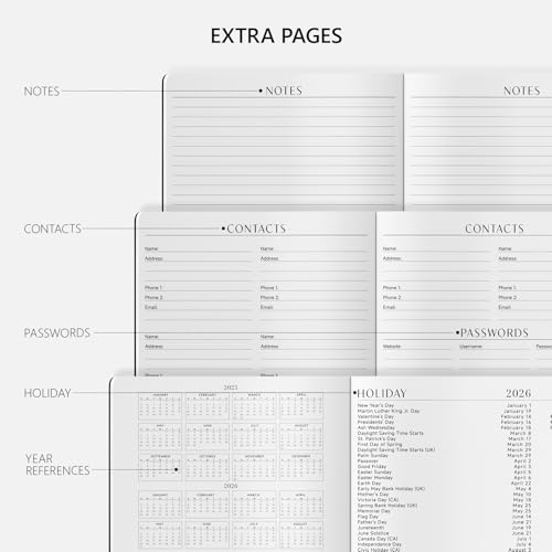 Jotsome Monthly Planner 2026-2027, Jotsome 18 Months Calendar Planner from July 2026 to December 2027, 8.5"x11", Stitched Binding, Soft Cover, Large Monthly Personal Planner for School Plan, Study and Schedule, Black - Image 3
