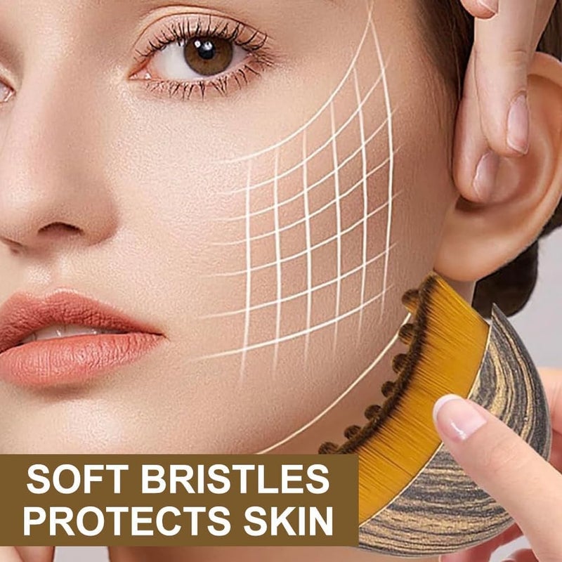 piercing 2Pcs Lymphatic Contour Face Brush, Face Brush, Contour Brush Soft Bristle Face Massager For Daily Lymphatic Designed for The Face Gentle Enough for Daily Use ﻿ - Image 4