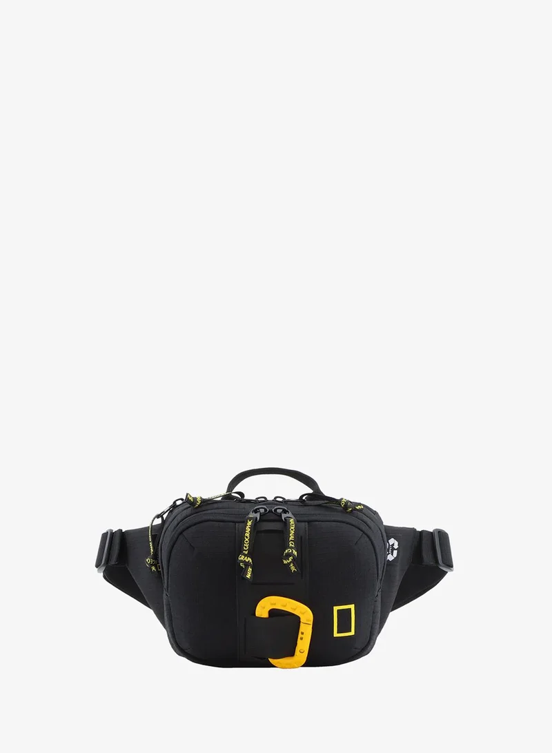 NATIONAL GEOGRAPHIC National Geographic Explorer III RPET Waist Bag Black For Men And Women, Durable Casual Hip Bag With Adjustable Strap, Suitable For Travel, Outdoors, Gym, Hiking
