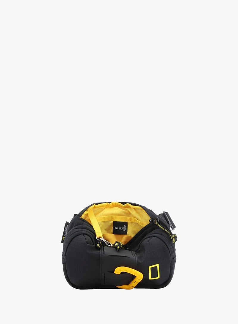 NATIONAL GEOGRAPHIC Black National Geographic Explorer III RPET Waist Bag Black For Men And Women, Durable Casual Hip Bag With Adjustable Strap, Suitable For Travel, Outdoors, Gym, Hiking  | Best Price UAE