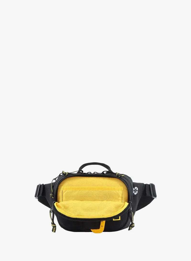 NATIONAL GEOGRAPHIC Black National Geographic Explorer III RPET Waist Bag Black For Men And Women, Durable Casual Hip Bag With Adjustable Strap, Suitable For Travel, Outdoors, Gym, Hiking  | Best Price UAE