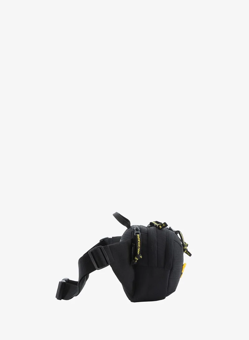 NATIONAL GEOGRAPHIC Black National Geographic Explorer III RPET Waist Bag Black For Men And Women, Durable Casual Hip Bag With Adjustable Strap, Suitable For Travel, Outdoors, Gym, Hiking  | Best Price UAE