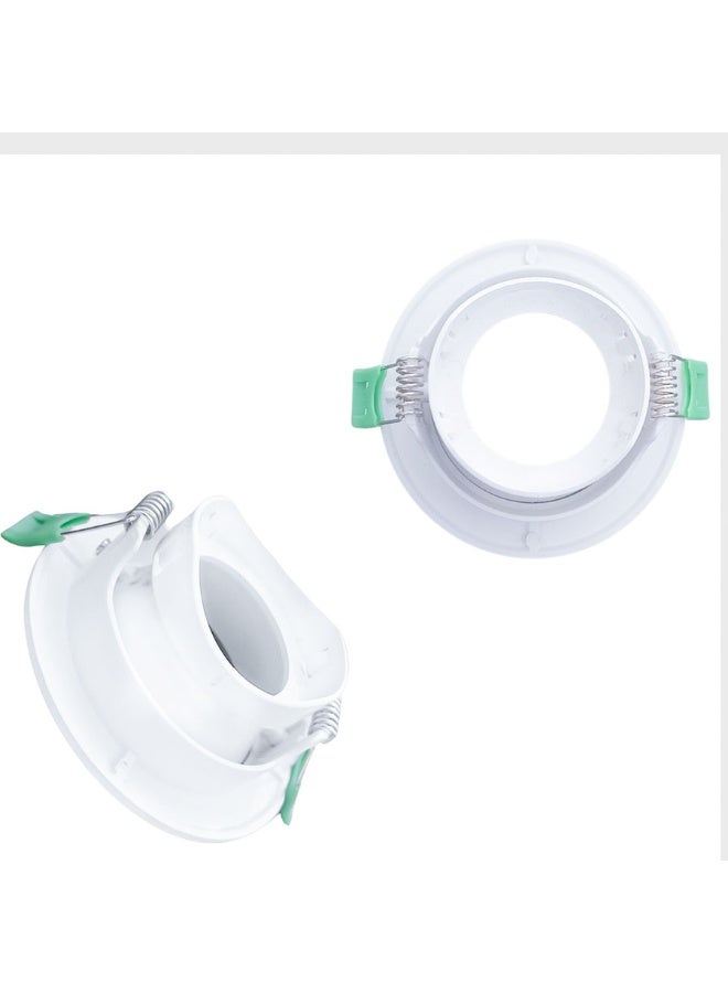 تي ام إطار سقفي دائري غاطس فردي  لون ابيض مع عاكس ابيض مقاس 9CMX9CM - Image 2