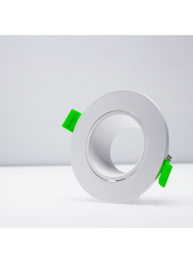 تي ام إطار سقفي دائري غاطس فردي  لون ابيض مع عاكس ابيض مقاس 9CMX9CM - Image 1