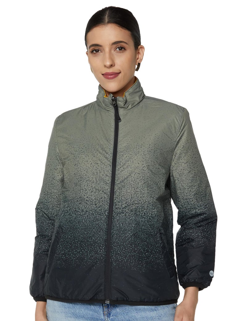 Wildcraft Women's W Light Quilted Jacket Print Rev_ON, 31442 Olive - Image 1