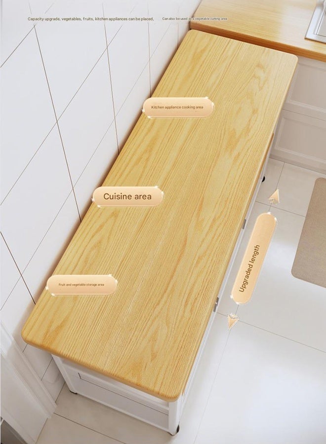 NKX Kitchen Rack Multifunctional Vegetable Basket Vegetable Cutting Table Microwave Pot Organiser Sideboard 80*40*80cm - Image 5