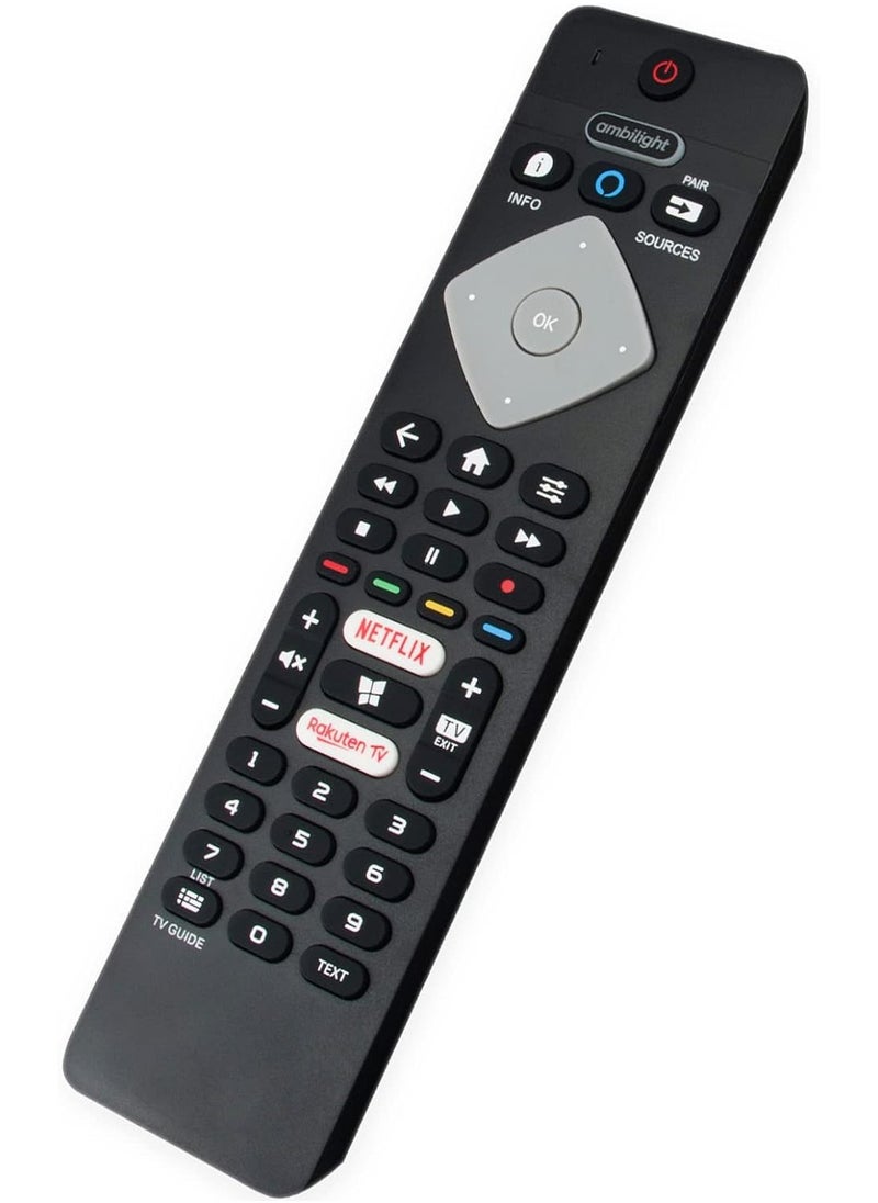 ELTRAZONE - Replacement Remote Control Suitable for Philips 4K UHD LED Android TV 75PUS7354/12 43PUS7855/12 50PUS7855/12 55PUS7855/12 58PUS7855/12 855/12 65PUS7855/12 with battery - Image 1