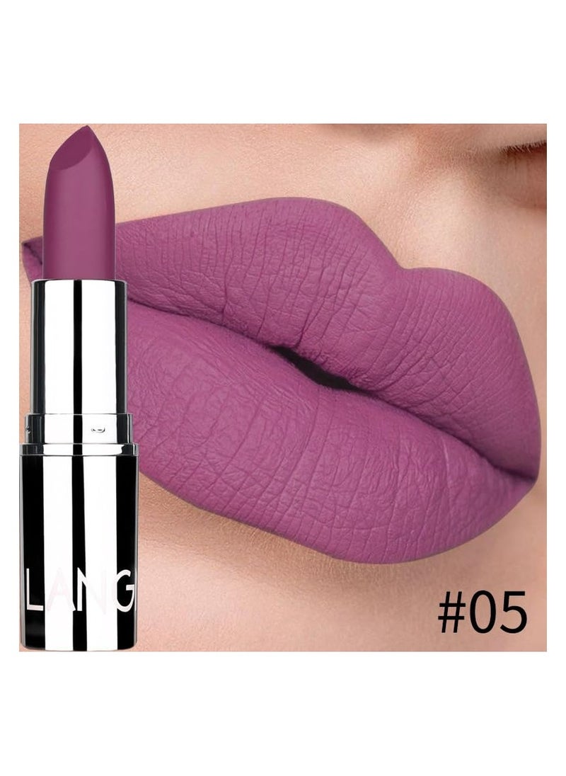 LANGMANNI 8 Shades of Silver Matte Lipstick - No Cup Stain Lip Color(#05)  - Image 1