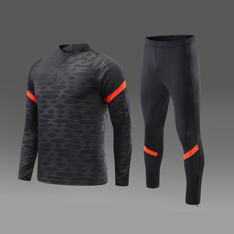 Half Zipper Sports Leg Tight Casual Football Suit Suit Adults And Children 56-1003 - Image 2