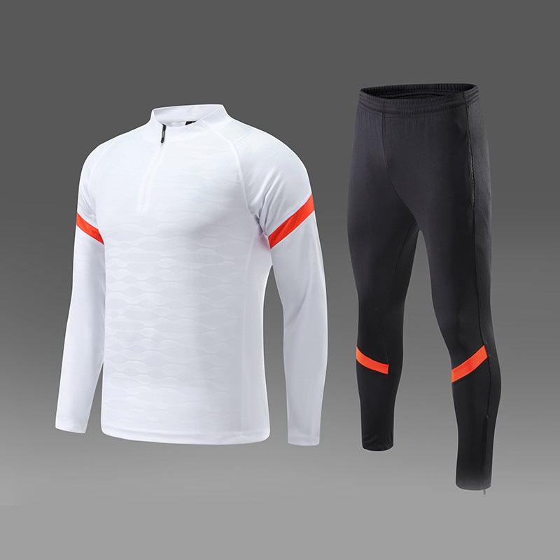 Half Zipper Sports Leg Tight Casual Football Suit Suit Adults And Children 56-1003 - Image 1