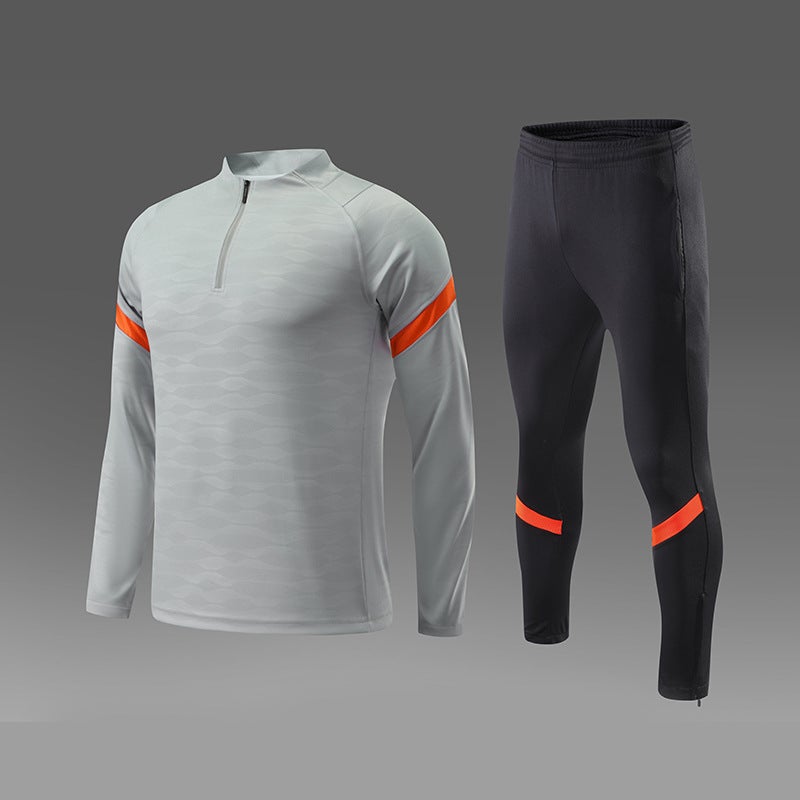 Half Zipper Sports Leg Tight Casual Football Suit Suit Adults And Children 56-1003 - Image 5