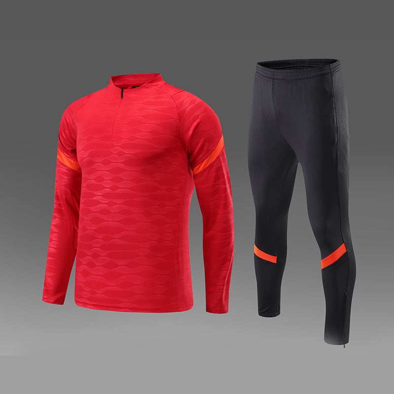Half Zipper Sports Leg Tight Casual Football Suit Suit Adults And Children 56-1003 - Image 4
