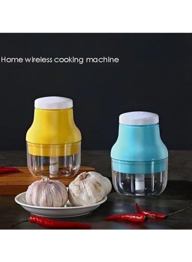 100ml Cordless Electric Garlic Press – USB Vegetable Chopper | Mini Multi-Purpose Food Processor with Touch of a Button and Easy to Clean S - Image 3