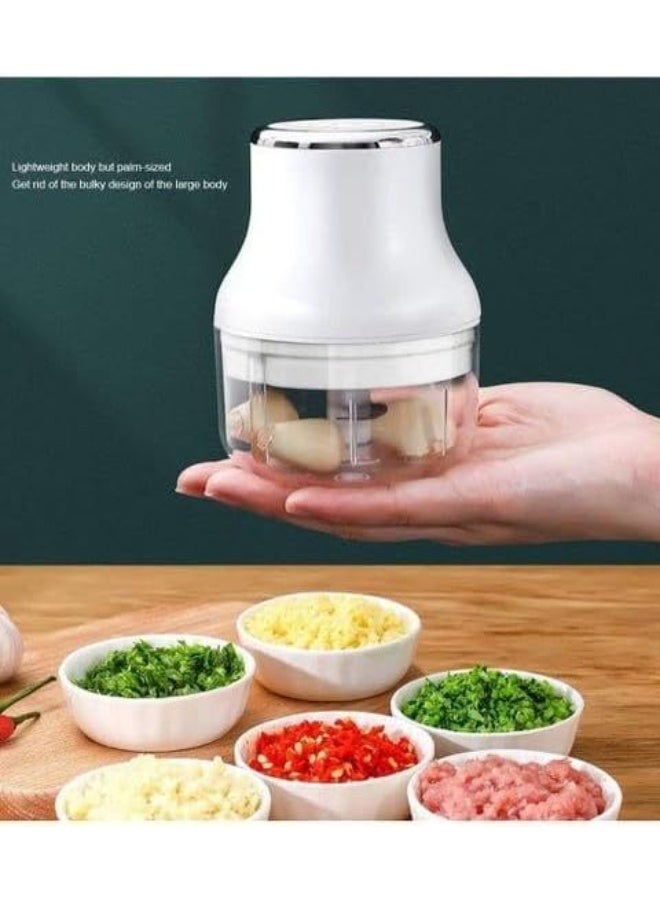 100ml Cordless Electric Garlic Press – USB Vegetable Chopper | Mini Multi-Purpose Food Processor with Touch of a Button and Easy to Clean S - Image 2