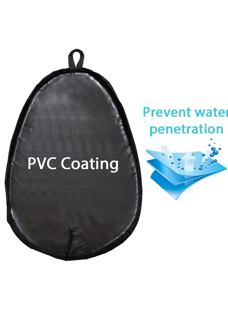 غطاء قمرة الكاياك UV60+ 420D أوكسفورد قابل للتعديل، غطاء غبار - درع واقي من الشمس UV لملحقات قمرة الكاياك والكانو للتخزين الداخلي/الخارجي 53.5*26.6 بوصة