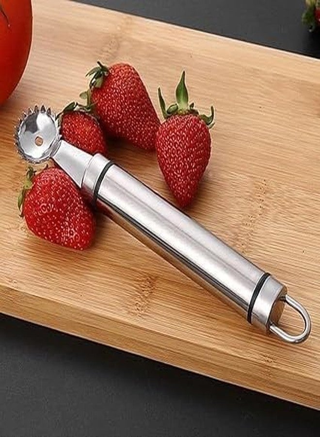 Dwuww Stainless Steel Strawberry Huller and Tomato Stem Corer Tool Strawberry Tomato Corer Huller Stem Remover For Strawberries Multi-Function Pitter Remover Gadgets Kitchen Tool - Image 1