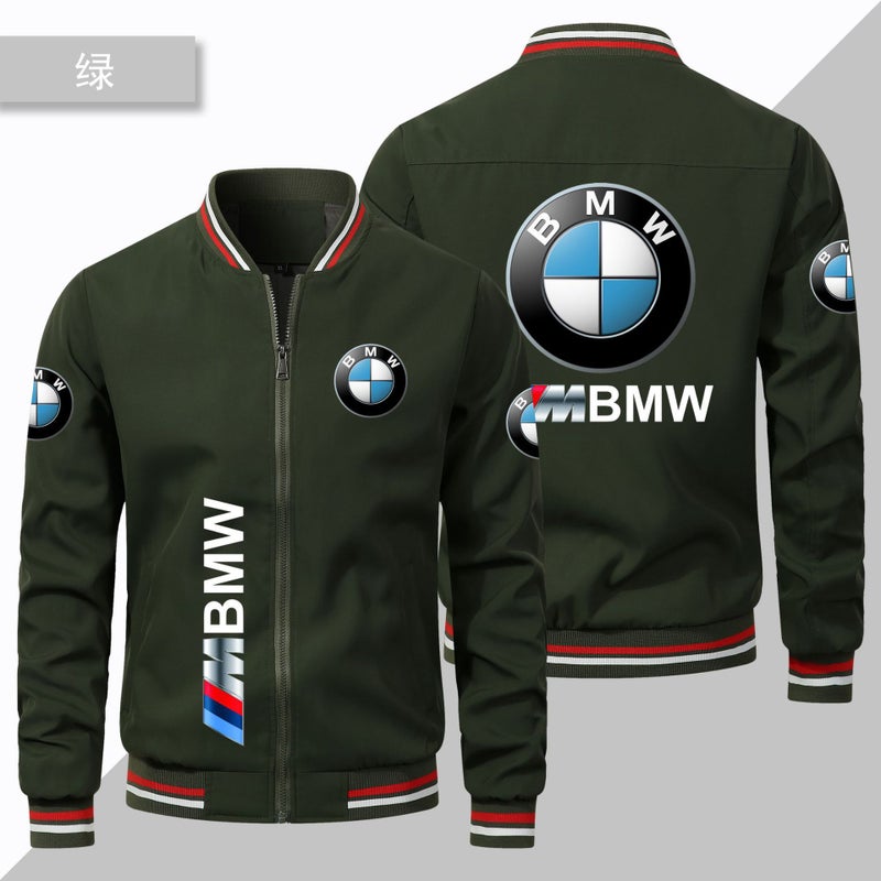 New Printed Bmw Baseball Suit Coat Street Motorcycle Handsome Sport Flying Jacket Fashion Plus Size Car Standard Jacket - Image 3