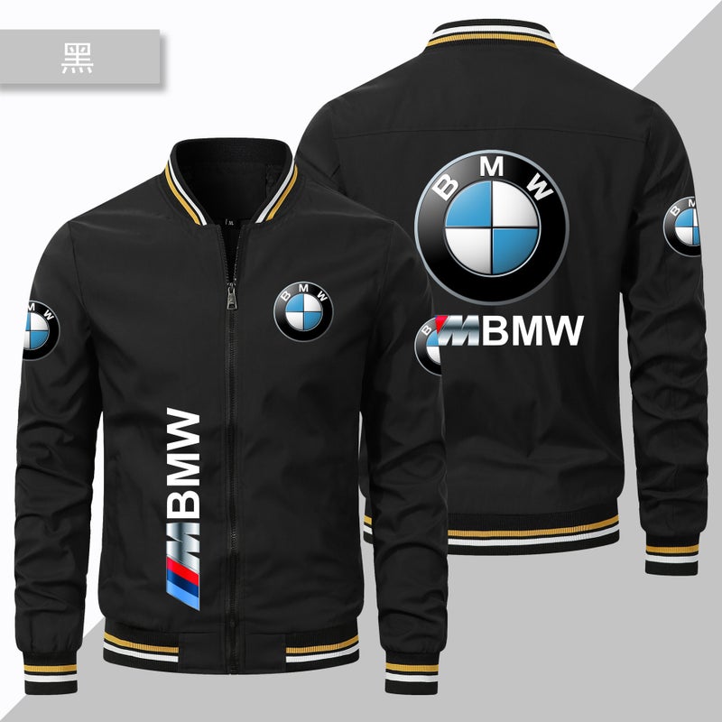 New Printed Bmw Baseball Suit Coat Street Motorcycle Handsome Sport Flying Jacket Fashion Plus Size Car Standard Jacket - Image 2