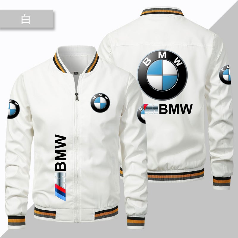 New Printed Bmw Baseball Suit Coat Street Motorcycle Handsome Sport Flying Jacket Fashion Plus Size Car Standard Jacket - Image 4