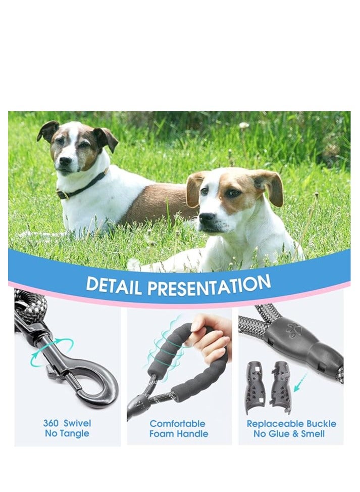 Dog leash with comfortable cushioned handle and high reflectivity, suitable for small, medium, and large dogs, 10 feet - Image 3