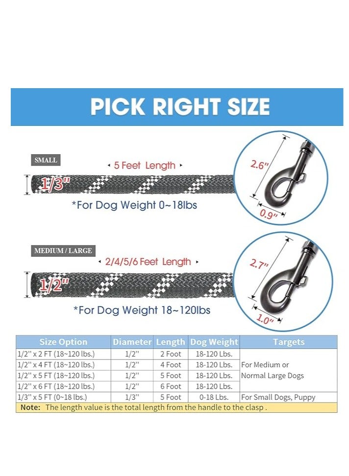 Dog leash with comfortable cushioned handle and high reflectivity, suitable for small, medium, and large dogs, 10 feet - Image 4