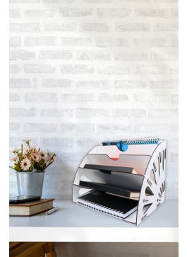 KutuTR Wooden Decorative Document Shelf File Desktop Organizer  - Image 2