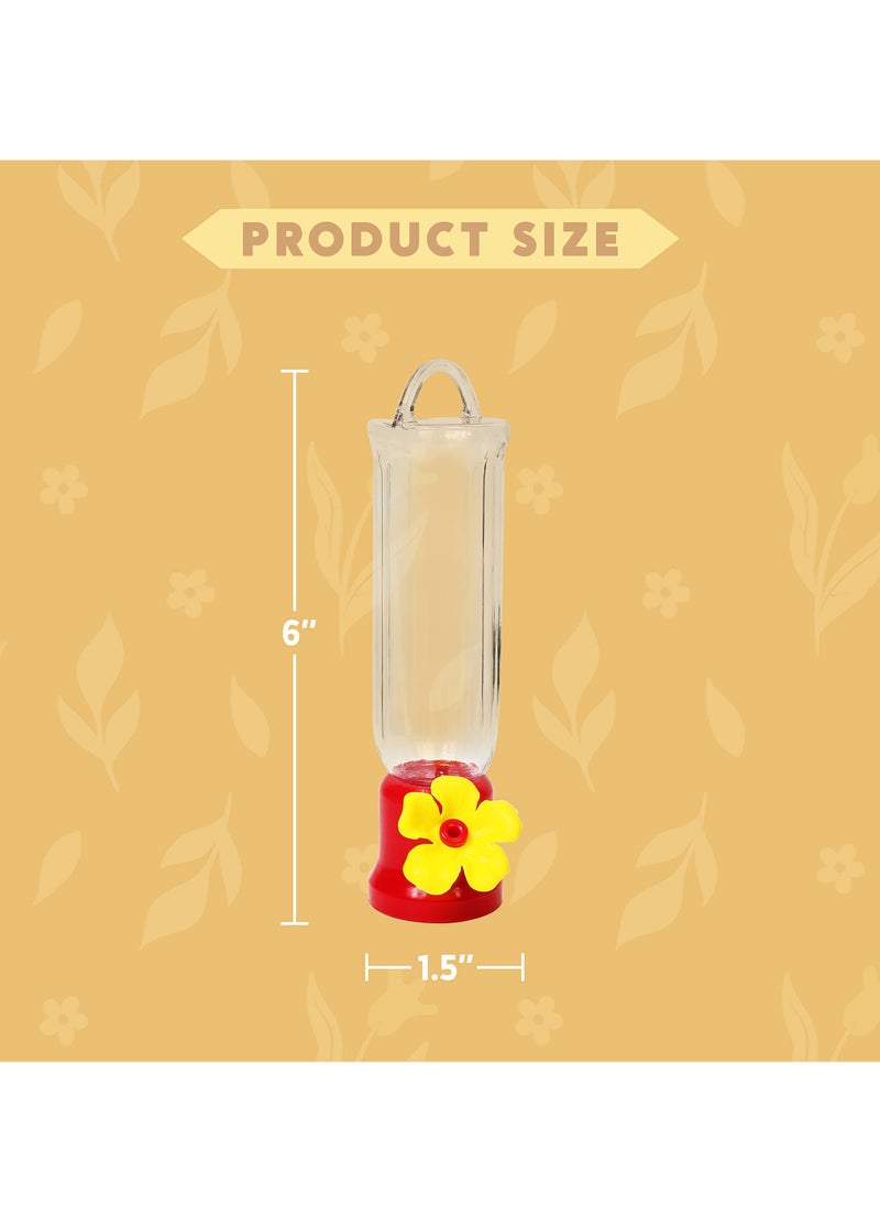 SYOSI - Hummingbird Feeder, 6PCS Mini Hummingbird Feeders with Hanging Wires & 3 Cleaning Brush, Transparent Outdoor Humming Bird Feeder Set for Patio, Outside, Lawn, Backyard, Garden (2.2oz) - Image 1