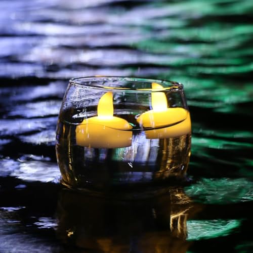 Coku Flameless Floating LED Candles, Waterproof Water Sensor Tealight Diyas, Battery Operated Decorative LED Tea Lights for Diwali, Wedding, Christmas & Home Decoration (Warm White, Pack 12) - Image 5