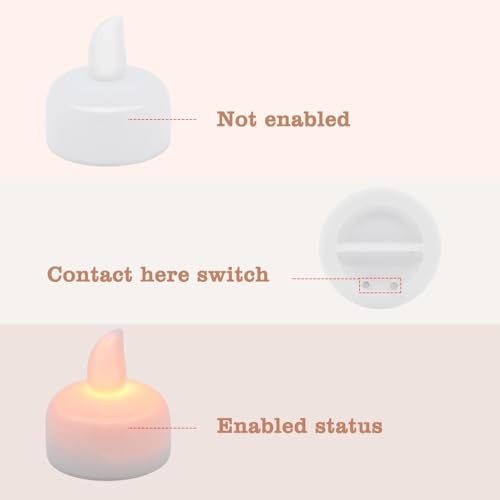 Coku Flameless Floating LED Candles, Waterproof Water Sensor Tealight Diyas, Battery Operated Decorative LED Tea Lights for Diwali, Wedding, Christmas & Home Decoration (Warm White, Pack 12) - Image 4