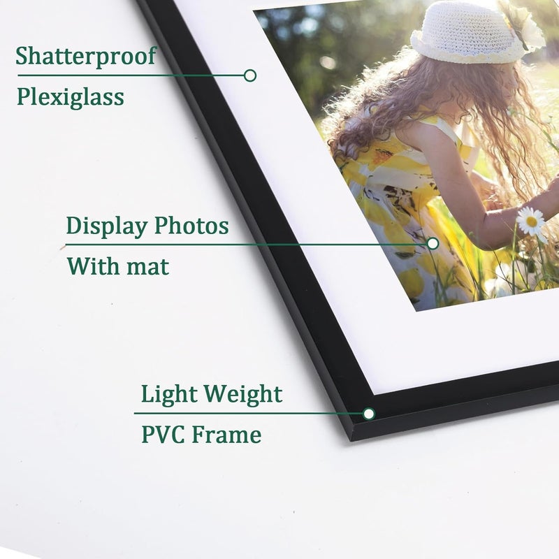EYMPEU إطار صور EYMPEU 30 × 40 سم، قطعة واحدة، للحائط والطاولة، مناسب للاستخدام في المكاتب والمنازل، أسود - Image 3