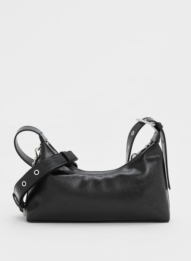 Charles & Keith Atwood Chain Crinkle Hobo Bag - Image 3