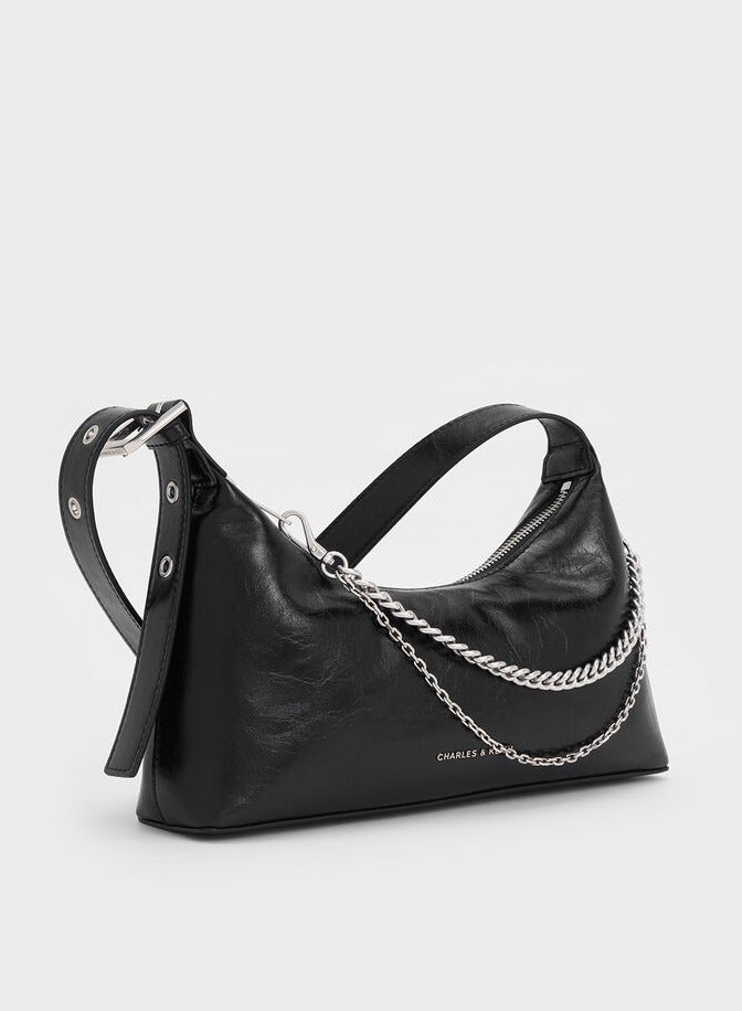Charles & Keith Atwood Chain Crinkle Hobo Bag - Image 2