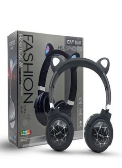 HZ-BT630 Wireless Bluetooth Headset - Microphone - FM Radio - Card Slots - Folding Compatible for Mobile and Computer/Black