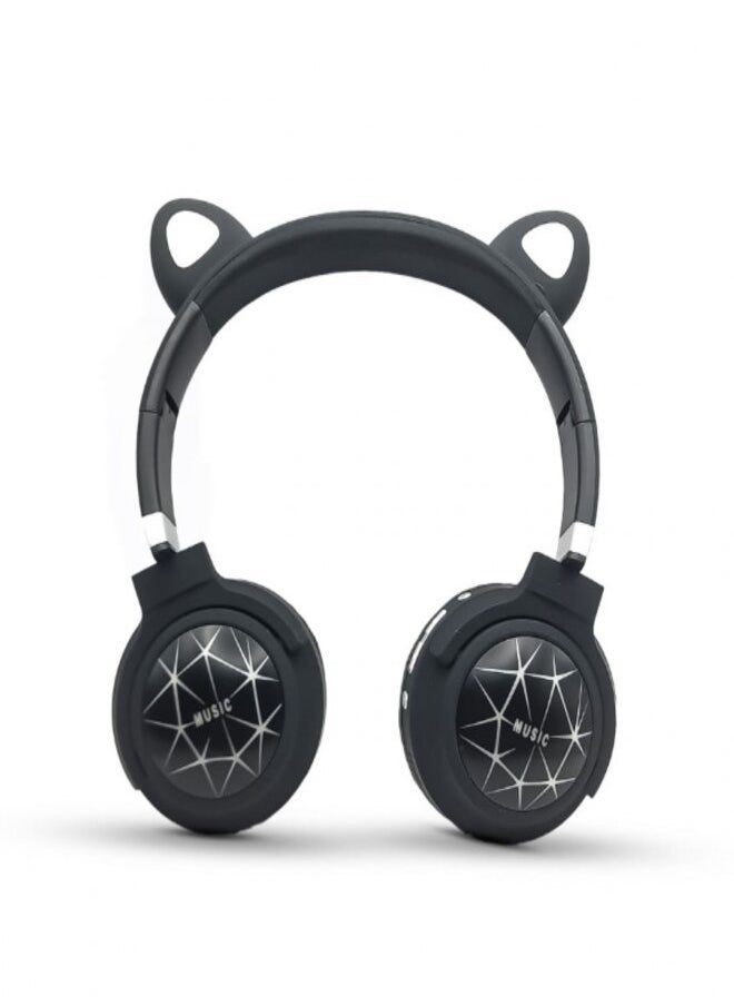 Generic - HZ-BT630 Wireless Bluetooth Headset - Microphone - FM Radio - Card Slots - Folding Compatible for Mobile and Computer/Black - Image 1