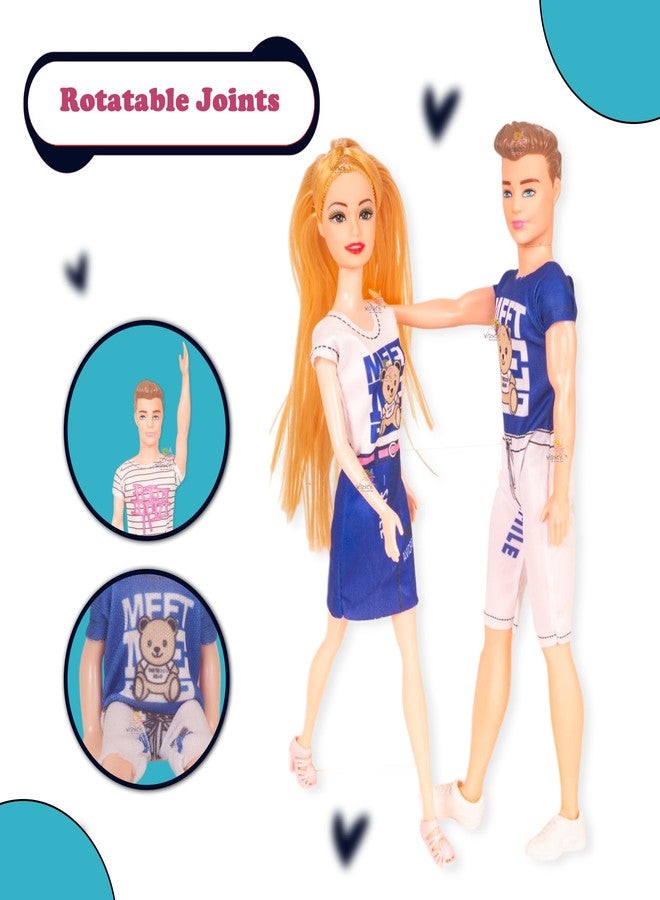 WISHKEY Plastic Beautiful Travel Family Doll Set with Mom,Dad,Baby Boy & Girl, Ideal Pretend Play Doll Accessories Stylish Playset for Girls, Multicolor, 3+ Years (Pack of 1) - Image 5
