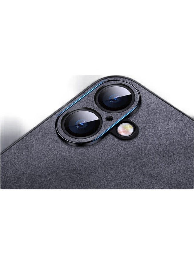 Shangsu Iphone 16 Plus Case, Apple 16 Plus Protective Cover, Full Lens Protection Soft Shell, Simple Luxury Lambskin Outer Case, Shockproof, For Women And Men, Leather Case, Black - Image 3