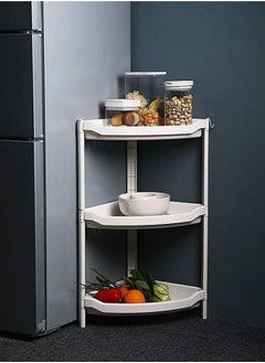 AGD 3-Tier Plastic Corner Storage Rack White  - Image 4